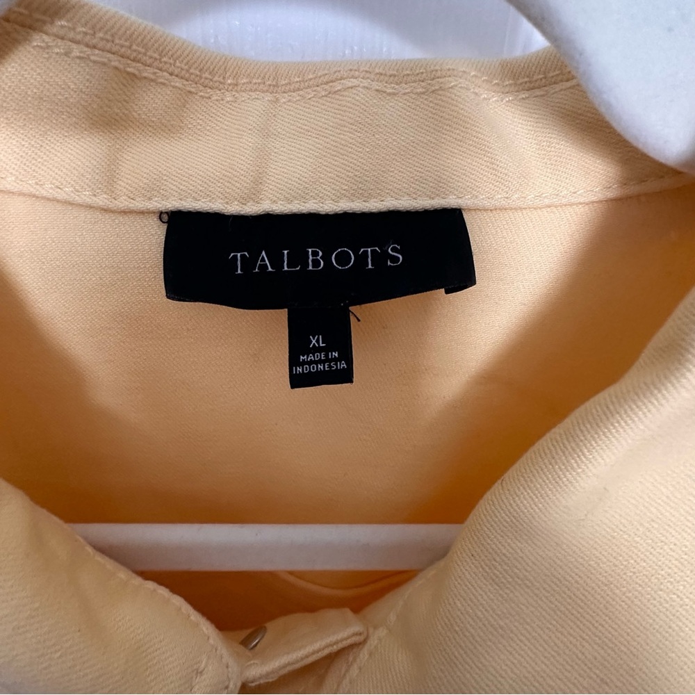 Women's Talbots Butter Yellow Denim Jacket EUC Sz:XL - Picture 6 of 9